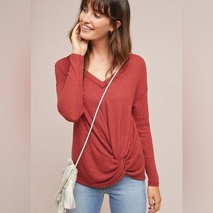 Anthropologie Akemi + Kin Waffle Knit Top